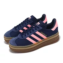 adidas 休閒鞋 Gazelle Bold W 女鞋 黑 粉 厚底 麂皮 三條紋 復古 愛迪達 IG4390