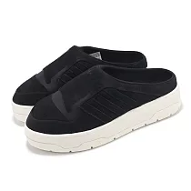 adidas 穆勒鞋 Rivalry Mule W 女鞋 黑 米白 麂皮 厚底 涼拖鞋 休閒鞋 愛迪達 IF4651 23cm BLACK/WHITE