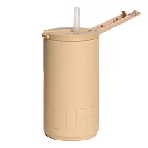 DESIGN LETTERS 吸管保溫杯350ml 奶茶色