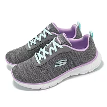 Skechers 慢跑鞋 Flex Appeal 5.0─Modern Times 女鞋 寬楦 灰藍 緩衝 運動鞋 150207WGYMT