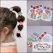 【akiko kids】甜心女孩糖果罐造型髮圈組 ─花朵