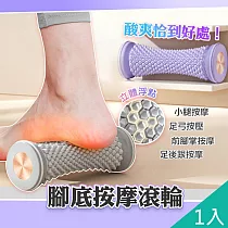 【QiMart】腳底按摩立體凸點滾輪棒(B款)─1入 灰色