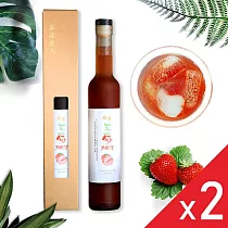 【梁山水泊】天然草莓果纖醋 ( 375ml ) 2入
