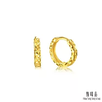 網路獨家款 【點睛品】時尚黃金耳環(一對) 摩登小圓環