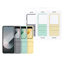 SAMSUNG Galaxy Z Flip6 原廠純素皮革保護殼 (EF─VF741) 黃色