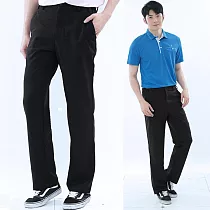 【遊遍天下】男款彈性速乾抗UV機能西褲長褲(GP1033) XL 黑色