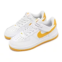 Nike 休閒鞋 Force 1 Low EasyOn PS 中童 白 黃 AF1 易穿脫 小朋友 FN0237─109