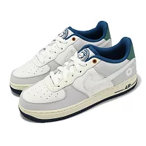 Nike 休閒鞋 Air Force 1 LV8 GS 大童 女鞋 灰白 紫外線變色 小花 AF1 HM3721─111