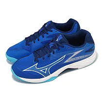 Mizuno 排球鞋 Thunder Blade Z 男鞋 藍白 入門款 室內運動 羽排鞋 美津濃 V1GA2370─01