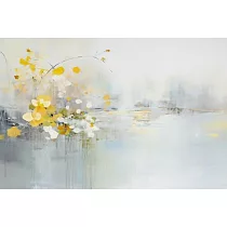 【LAVOD 線上藝廊】藝術微噴油畫 90X120CM 無框畫+實木框─原木色 藝術掛畫 | 客廳掛畫 湖畔2