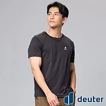 【deuter 德國】男款吸濕排汗輕薄短袖T恤DE─T2401M*─ M 黑