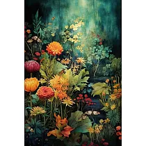 【LAVOD 線上藝廊】藝術微噴油畫 50X70CM 無框畫+實木─黑木色 植物油畫 藝術掛畫 | 書房掛畫 南島花園3