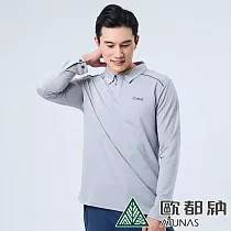 【ATUNAS 歐都納】男款羊毛長袖POLO衫A1PS2315M─ XL 灰