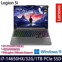 【Lenovo】聯想 Legion 5 83DG00H4TW 16吋/i7─14650HX/32G/1TB SSD/RTX4060/Win11/ 電競筆電