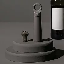 《Vacu Vin》Loop抽真空器+酒瓶塞 | 紅酒塞 真空瓶塞 保鮮瓶塞 葡萄酒塞 ─ 石墨灰