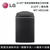 LG樂金 WT─VD21HB 21公斤 AI DD™蒸氣直驅變頻直立洗衣機 含基本安裝+舊機回收 極光黑