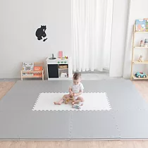 【Pato Pato】嬰幼兒防摔專用60x60x3cm 4片(贈收納袋)─ 灰&白