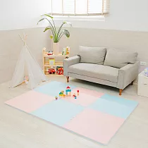 【Pato Pato】嬰幼兒防摔專用60x60x2cm 6片組─ 淺粉&天藍