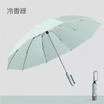 【APEX】10骨環扣自動反向PG傘 (雨傘/反向傘/摺疊傘/自動傘/車用傘/晴雨傘/遮陽傘/陽傘) 冷香綠