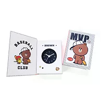 LINE FRIENDS l 書本桌鐘時鐘─年度VIP 棒球熊大 (無鬧鐘)