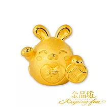 【金品坊】黃金擺件招財幸福錢兔 1.22錢±0.03