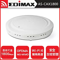 EDIMAX 訊舟 AX1800 Wi─Fi 6雙頻吸頂式PoE無線基地台