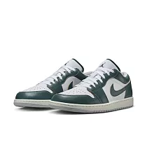 NIKE AIR JORDAN 1 LOW SE 男籃球鞋─白綠─FQ7687300 US8.5 白色