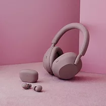 SONY WH─1000XM5 無線藍牙降噪 耳罩式耳機 Feat. LE SSERAFIM 玫瑰灰