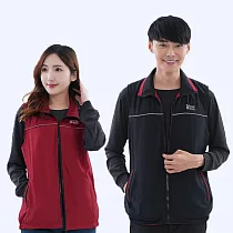 【遊遍天下】男女款抗UV防風雙面穿機能背心 GV1004 5XL 黑紅