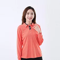 【遊遍天下】女款抗UV吸濕排汗機能長袖POLO衫(GL1036) 2XL 桔色