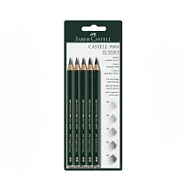 【Faber─Castell】輝柏 JUMBO 頂級 9000 粗芯 素描鉛筆 5支入 /卡 119397