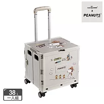 【BLACK HAMMER】SNOOPY史努比手拉折疊收納推車38L