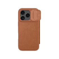 NILLKIN Apple 蘋果 iPhone 17全系列 秦系列 Pro 皮套 側翻皮套 -17 Pro Max-棕色