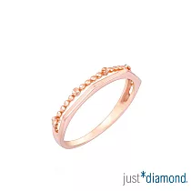 【Just Diamond】方采交映 18K玫瑰金戒指(網路限定) 港圍 13 玫瑰金