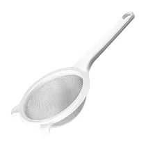 《GHIDINI》不鏽鋼可勾掛濾杓(白10cm) | 廚房料理濾網 濾網勺 濾網杓