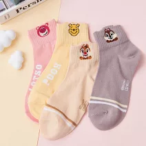 【ONEDER 旺達棉品】Disney造型低筒襪 迪士尼踝上襪 小熊維尼 奇奇蒂蒂 熊抱哥 台灣製棉襪 女襪- 奇奇 CD-A328