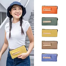 satana - Soldier 多夾層拉鍊長夾 - 檸檬糖黃