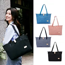 satana - Soldier 真皮磁扣托特包-  亮黑色