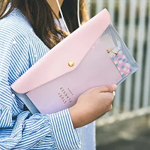 【AIUEO】質感透明文件收納袋