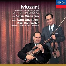 莫札特：交響協奏曲K.364 / 伊果．歐伊史特拉夫，小提琴 / 大衛．歐伊史特拉夫，中提琴 / 孔德拉辛 指揮 / 莫斯科愛樂管弦樂團