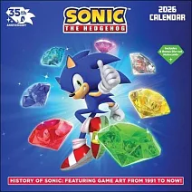 Sonic the Hedgehog 35th Anniversary 2026 Wall Calendar with Bonus Notecards