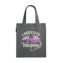 美國Out of Print托特包／Fourth Wing: I Survived Threshing (Pink Dragon) Tote Bag