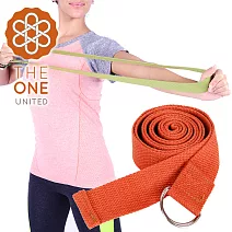 【The One】純棉瑜珈輔助拉力帶/瑜珈繩/伸展帶 橙色