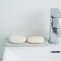 【EZlife】天然硅藻土洗手台防黴吸水墊(2入組)灰色