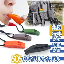 戶外 求生 雙頻高音頻救援口哨 求救哨-2入 贈隨身卡片刀1入kiret多色隨機