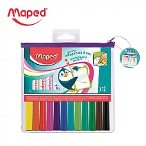 【法國Maped】兒童安全白板筆12色(附收納袋)