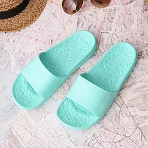 ATTA舒適幾何紋室外拖鞋US6湖水綠