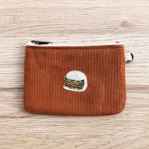 【一帆布包】臺灣小食-帆布扁形刺繡零錢包-  刈包