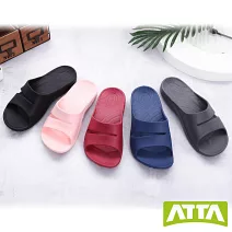 ATTA足弓雙帶室外拖鞋US7酒紅