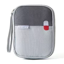 【素包包】收納包 可愛好攜帶家用外出應急藥品 _灰色